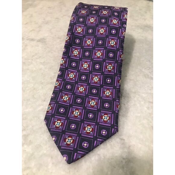 Robert Talbott Silk Tie Mens Purple Made in USA Best of Class Paul Simon Classic - Picture 1 of 8